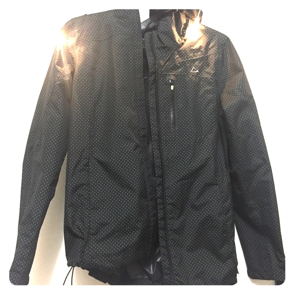 Black rain jacket